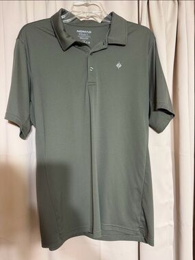 Nomad Olive Green Men's Short-Sleeve Polo